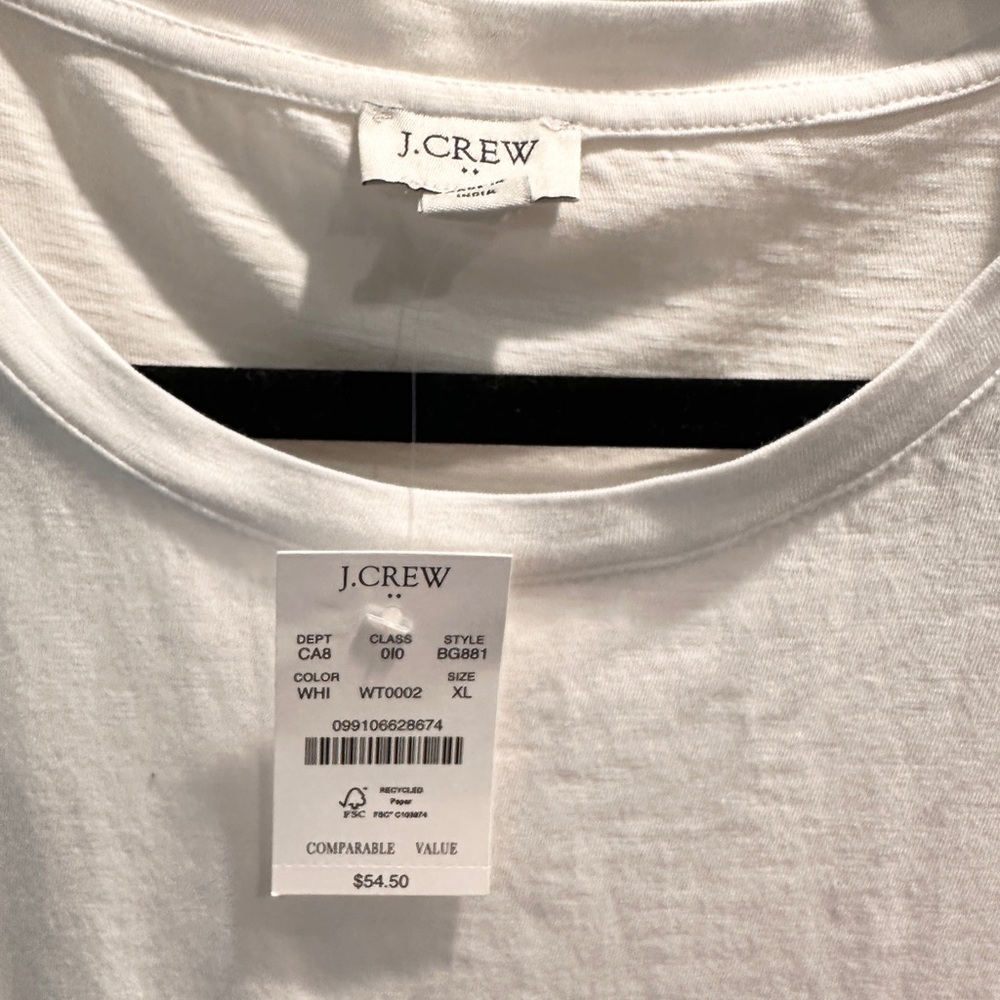 J. Crew White Ruffled Sleeveless Blouse New with tag - Picture 3 of 6